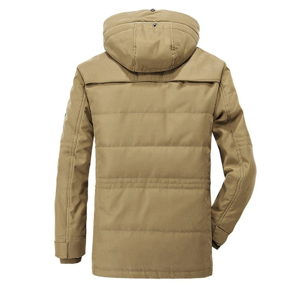 Herren Outdoor Winterjacke – Warm Gefüttert mit Abnehmbarer Kapuze und Vielseitigem Design