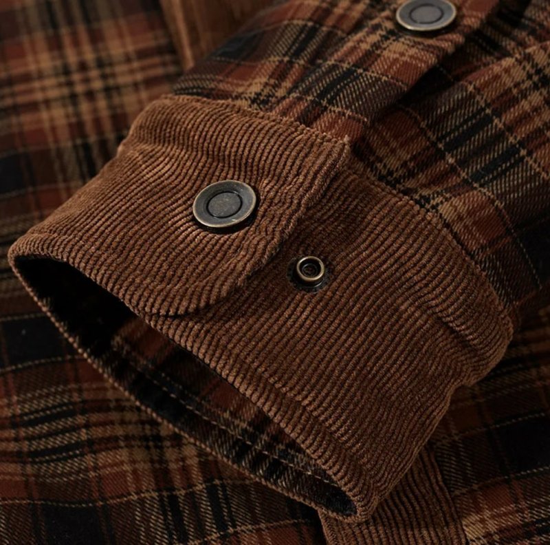 Herren Outdoor Flanelljacke im Holzfäller-Stil mit Fleece-Innenfutter – Ideal für Freizeit und Abenteuer