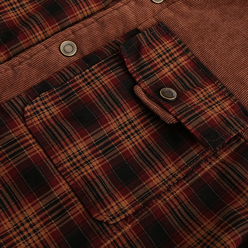 Herren Outdoor Flanelljacke im Holzfäller-Stil mit Fleece-Innenfutter – Ideal für Freizeit und Abenteuer
