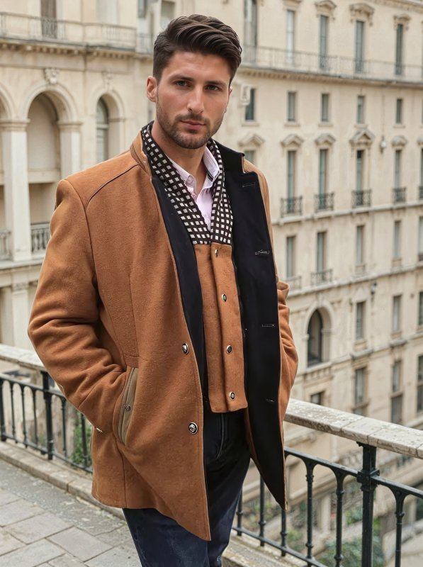 Herren Eleganter Knightsman Mantel – Stilvoller Slim Fit Mantel für besondere Anlässe