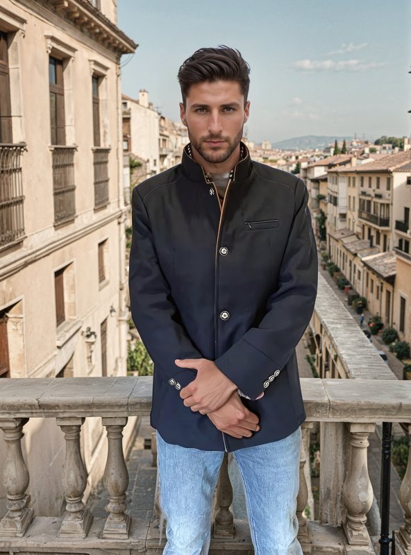 Herren Eleganter Knightsman Mantel – Stilvoller Slim Fit Mantel für besondere Anlässe