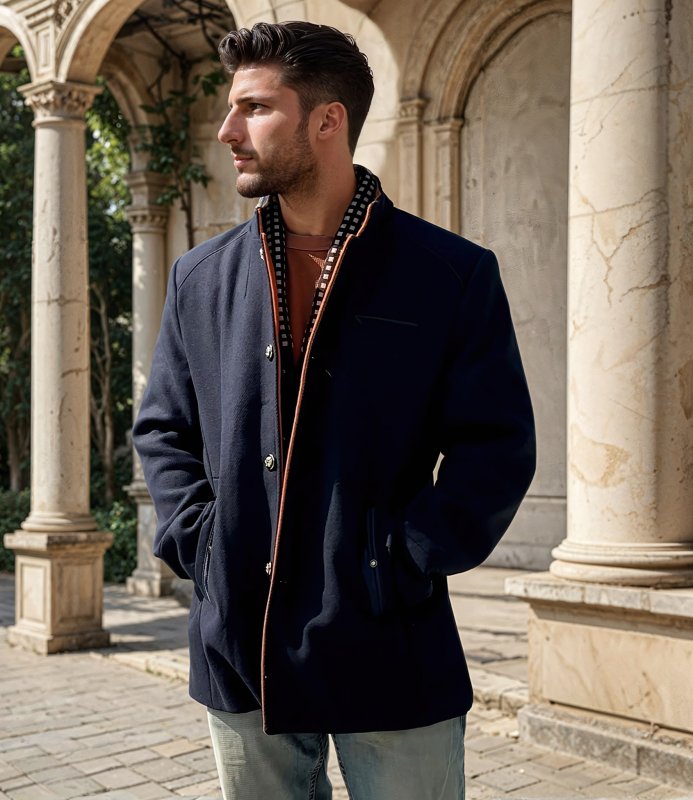 Herren Eleganter Knightsman Mantel – Stilvoller Slim Fit Mantel für besondere Anlässe
