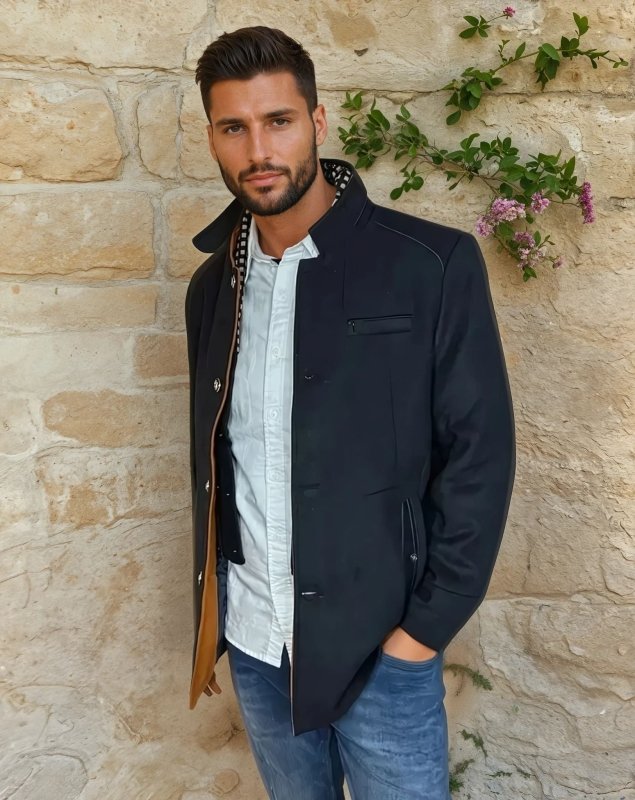 Herren Eleganter Knightsman Mantel – Stilvoller Slim Fit Mantel für besondere Anlässe