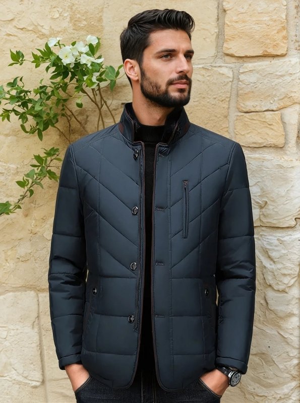 Herren Steppjacke im modernen Business-Stil für Alltag und Freizeit