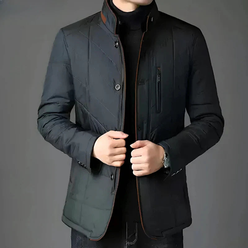 Herren Steppjacke im modernen Business-Stil für Alltag und Freizeit