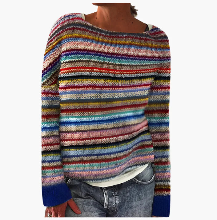 Damen Retro Pullover im Norweger-Stil – Bequemer Strickpullover für Herbst & Winter