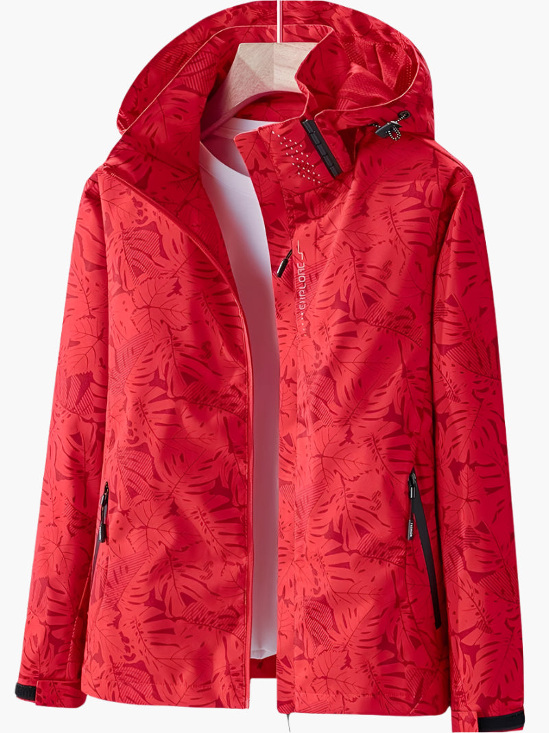 Herren Outdoor Funktionsjacke – Sportlicher Wind- & Regenschutz mit modernem Print