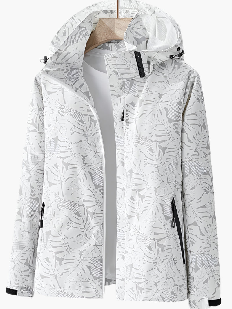 Herren Outdoor Funktionsjacke – Sportlicher Wind- & Regenschutz mit modernem Print