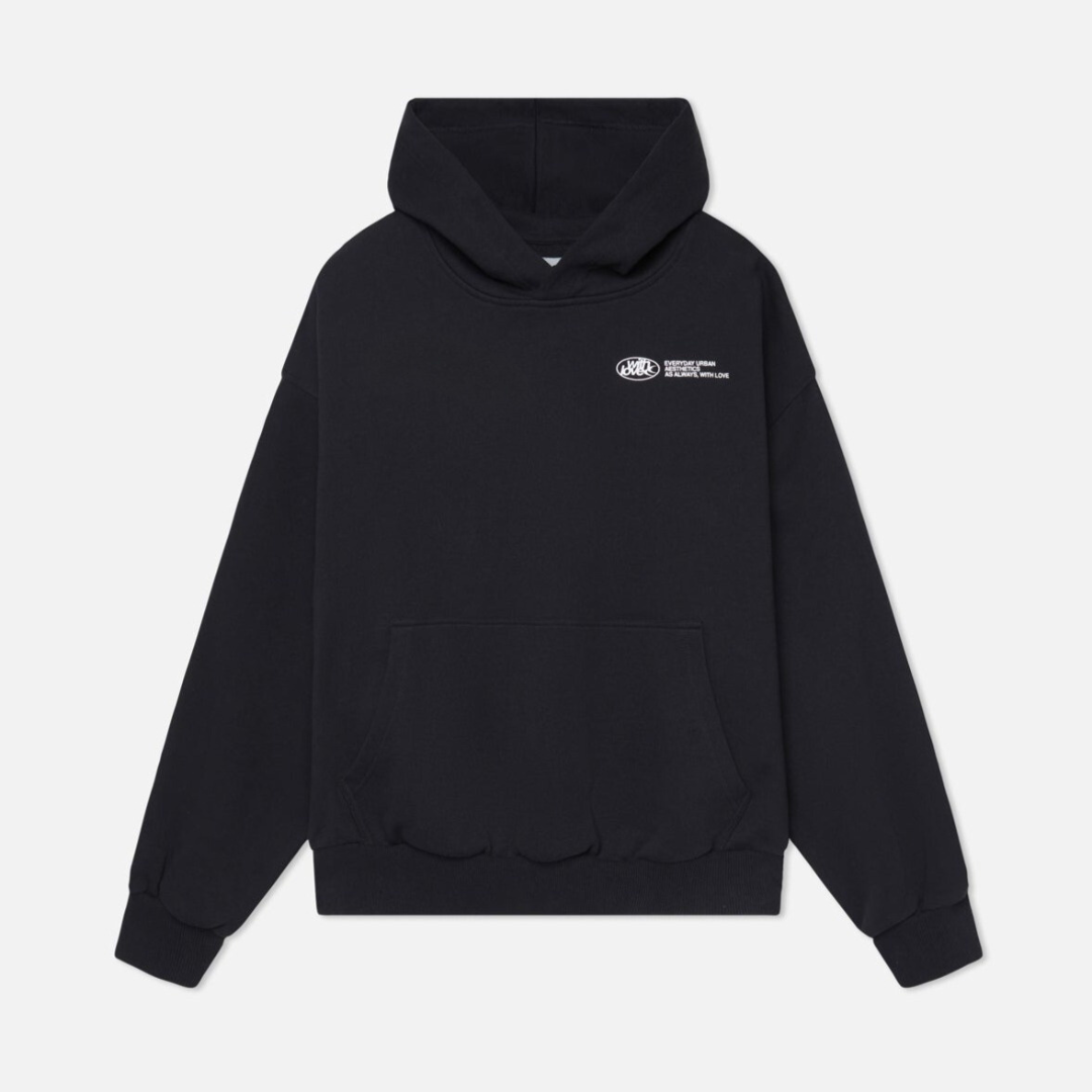 Damen Oversize Streetwear Hoodie mit Kapuze und "withlove" Print – Lässiger Winter Pullover für Freizeit & Alltag