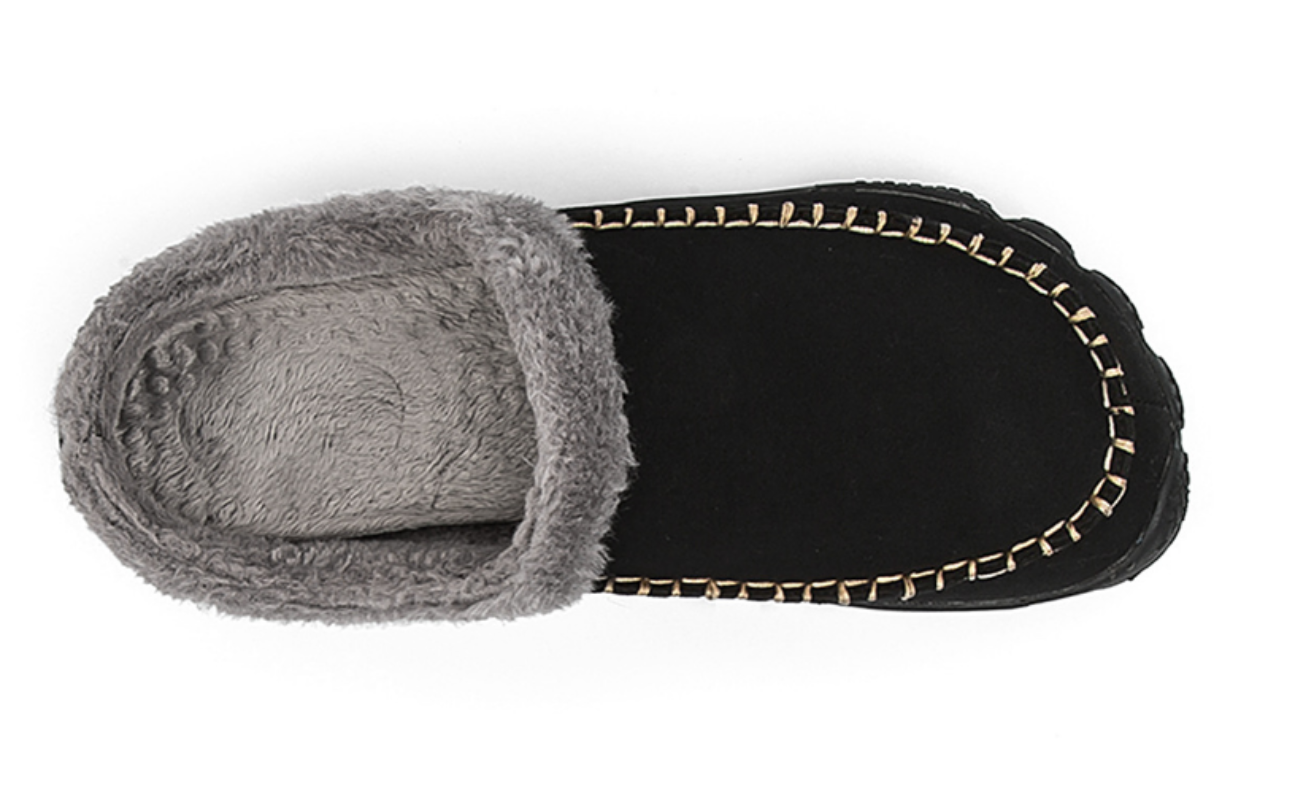 Herren Pantoffeln Komfort Haus-Slipper mit Antirutschsohle – Stilvoll & Warm für Zuhause