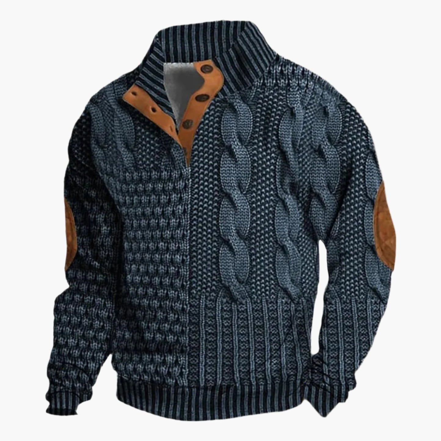 Herren Strickmuster Bomberjacke Vintage-Stil Freizeitmode