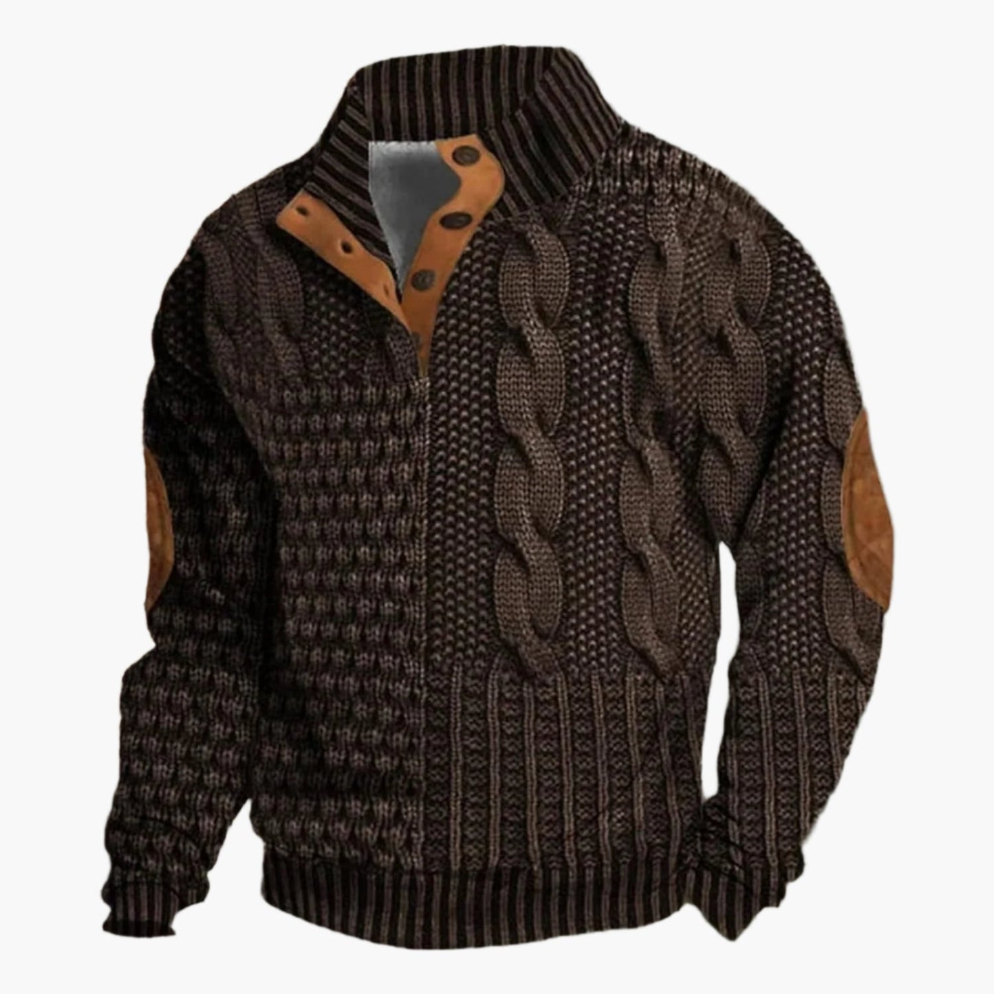 Herren Strickmuster Bomberjacke Vintage-Stil Freizeitmode