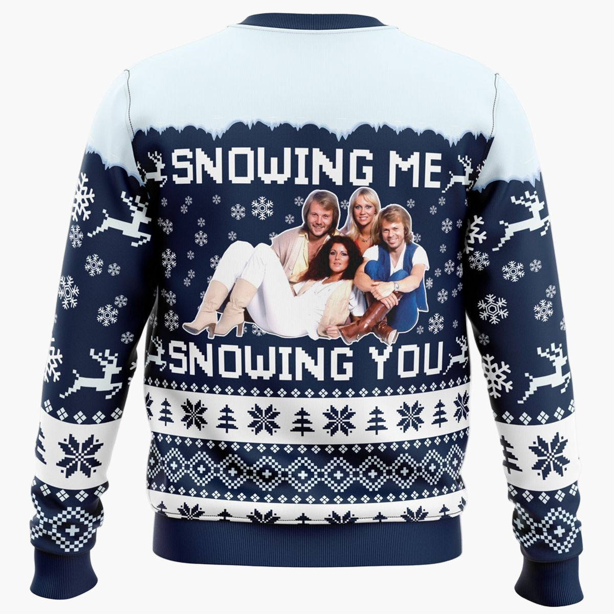 Unisex Weihnachtspullover – Lustiger "Snowing Me, Snowing You" ABBA Fan Sweater – Ideal für Partys & Winterzeit