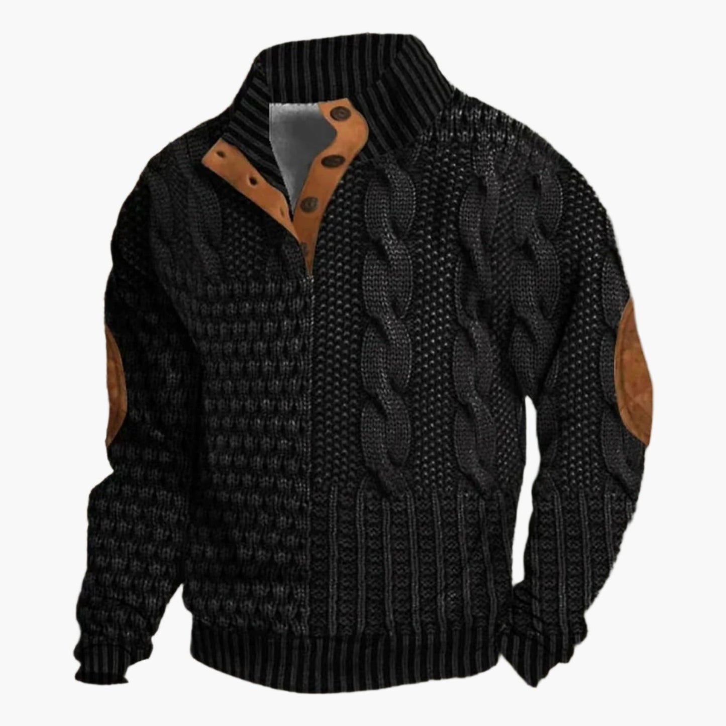 Herren Strickmuster Bomberjacke Vintage-Stil Freizeitmode