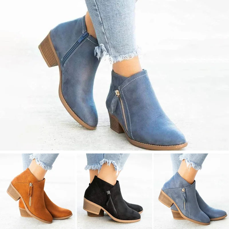 Damen Orthopädische Vintage Ankle Boots für Alltag und Freizeit