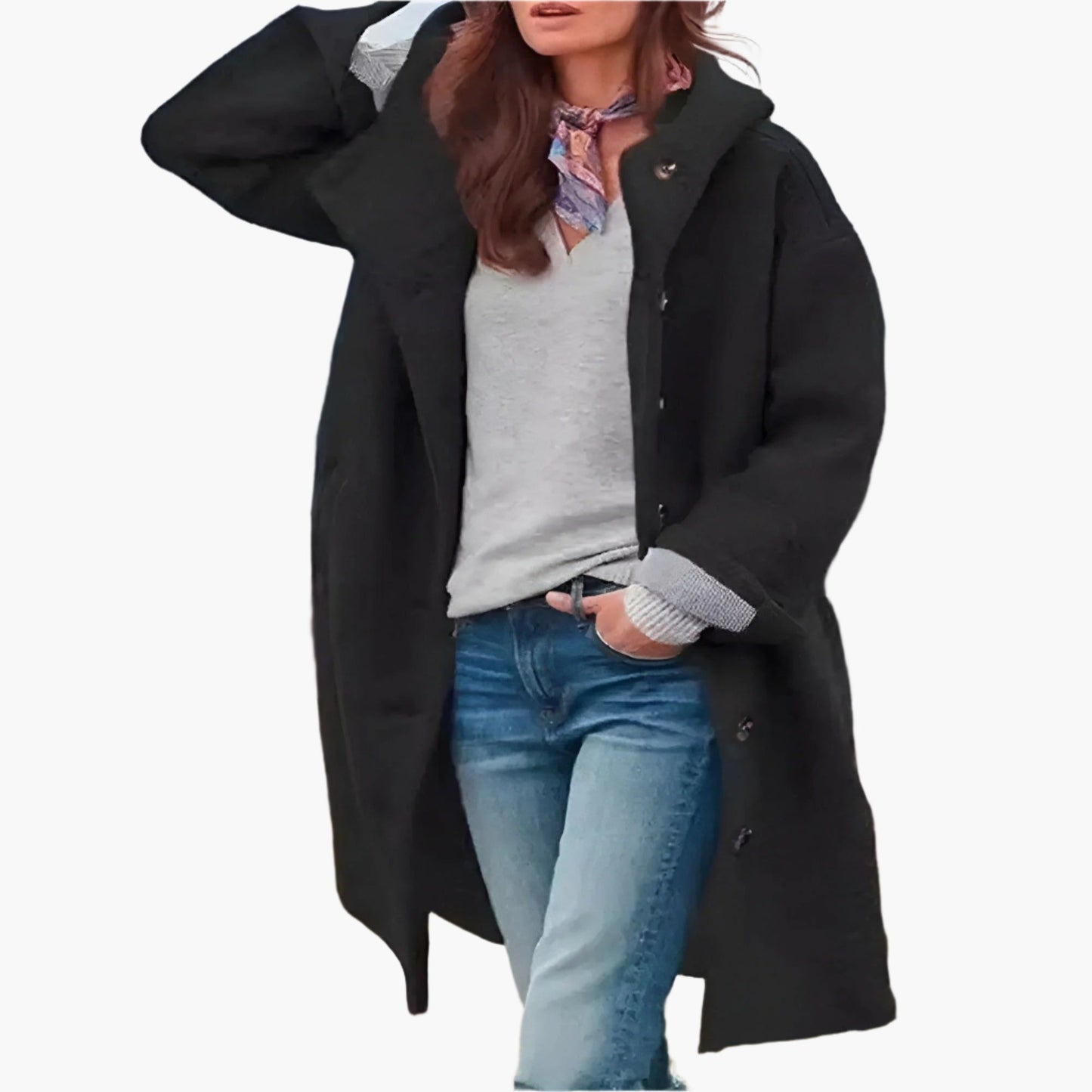 Damen Wintermantel Lässig Lang Elegare – Warmer Übergangsmantel für Alltag & Freizeit