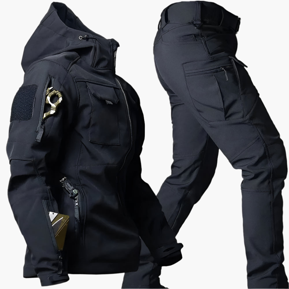Herren Outdoor Softshell Set – Tactical Jacke & Hose für Trekking, Wandern und Survival