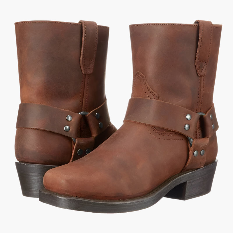 Herren Western Stiefeletten Vintage Cowboy Stil für Freizeit & Outdoor