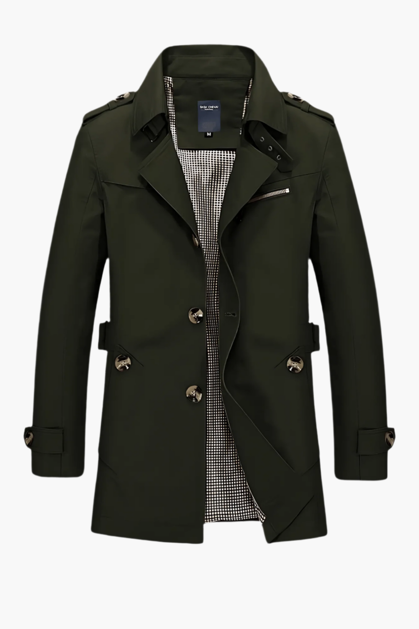 Herren Trenchcoat mit Umlegekragen – Klassischer Mantel für Business & Freizeit