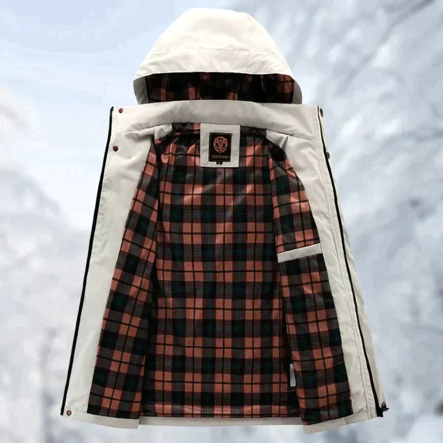 Herren Outdoor Winterjacke – Wasserdichte Funktionsjacke mit Kapuze, sportlicher Stil, ideal für Freizeit & Abenteuer