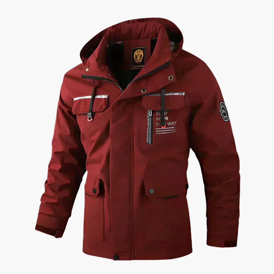 Herren Outdoor Winterjacke – Wasserdichte Funktionsjacke mit Kapuze, sportlicher Stil, ideal für Freizeit & Abenteuer