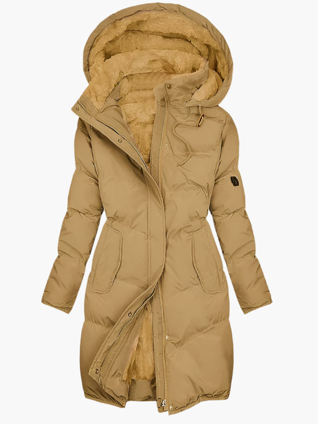 Damen Winter Steppmantel mit Kapuze – Warmer Outdoor Parka für Alltag und Freizeit