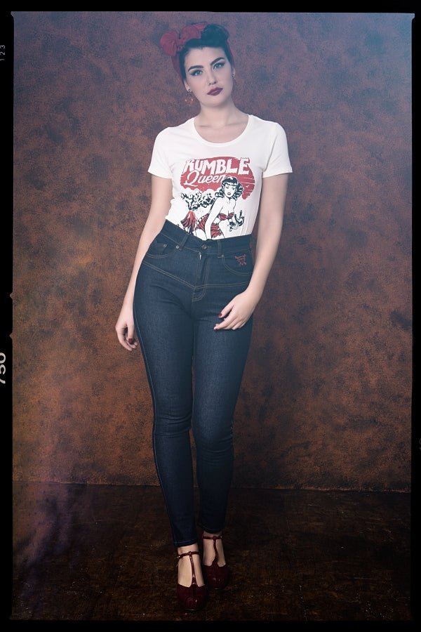 Christina – Damen Vintage-Stil T-Shirt
