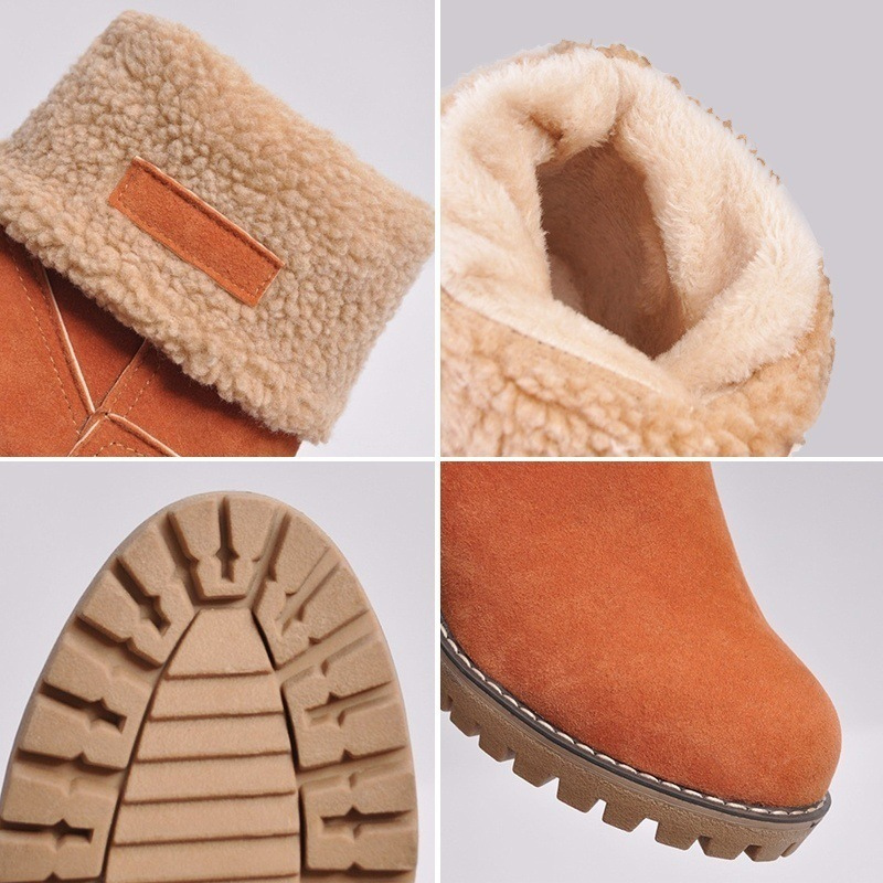 Damen Winterstiefeletten mit Warmfutter und klappbarem Schaft – Bequeme und stilvolle Alltagsboots