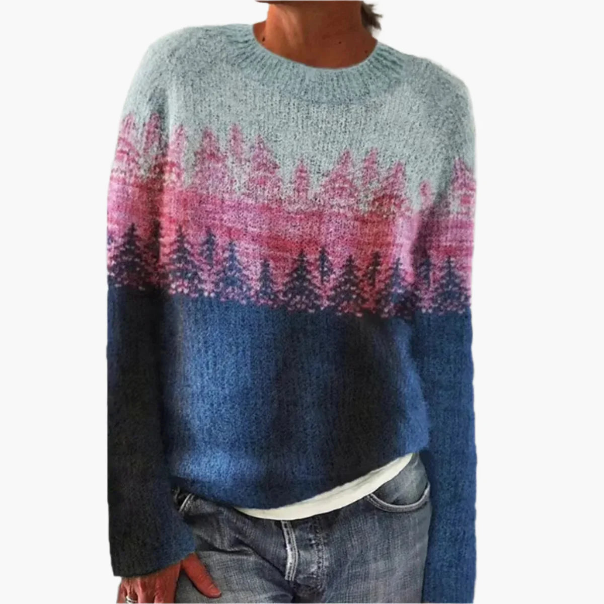 Damen Retro Pullover im Norweger-Stil – Bequemer Strickpullover für Herbst & Winter