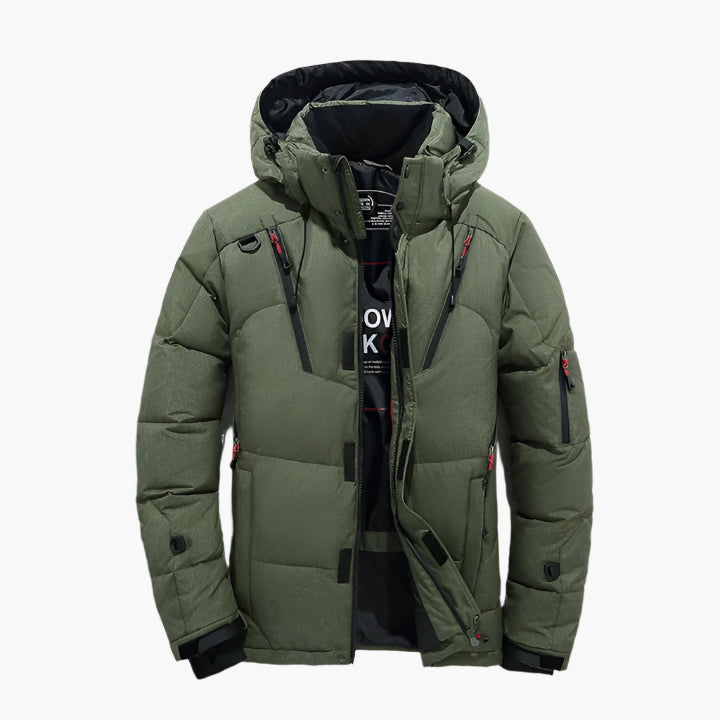 Herren Winter Steppjacke Outdoor Warm Gefüttert mit Kapuze – Modischer Stil für Alltag und Freizeit