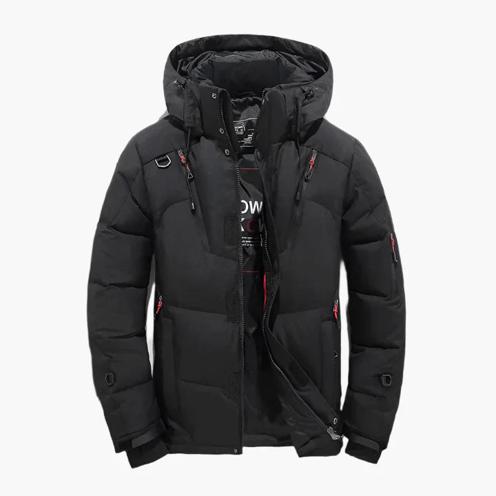 Herren Winter Steppjacke Outdoor Warm Gefüttert mit Kapuze – Modischer Stil für Alltag und Freizeit