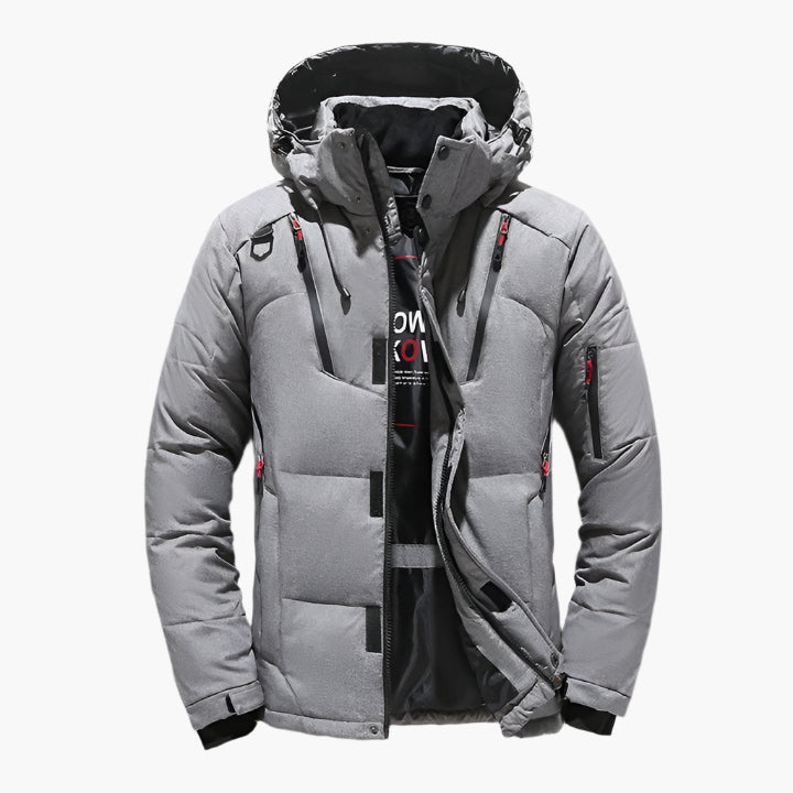 Herren Winter Steppjacke Outdoor Warm Gefüttert mit Kapuze – Modischer Stil für Alltag und Freizeit