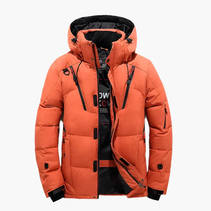 Herren Winter Steppjacke Outdoor Warm Gefüttert mit Kapuze – Modischer Stil für Alltag und Freizeit