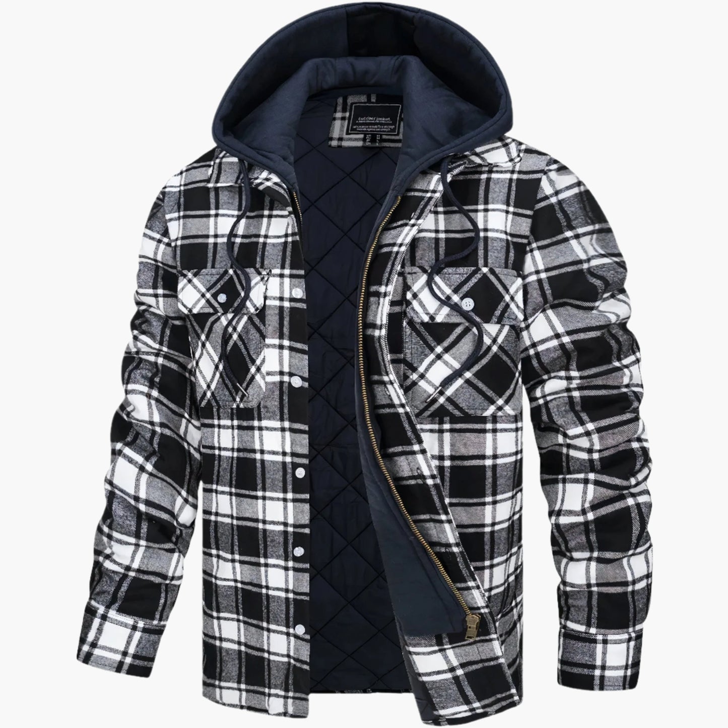Herren Winter Flanelljacke mit Kapuze – Modischer Alltagsmantel für Herbst und Winter