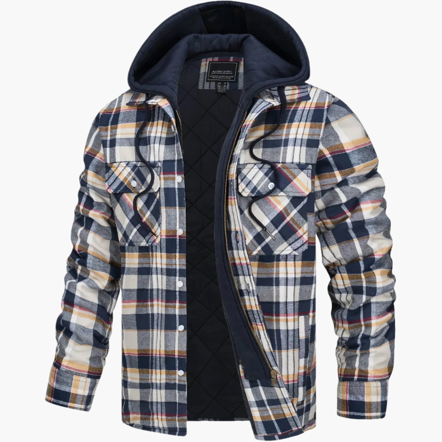 Herren Winter Flanelljacke mit Kapuze – Modischer Alltagsmantel für Herbst und Winter