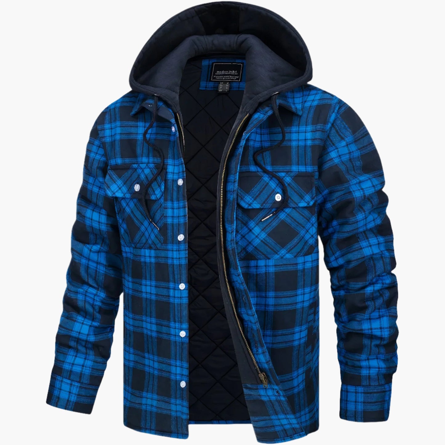 Herren Winter Flanelljacke mit Kapuze – Modischer Alltagsmantel für Herbst und Winter