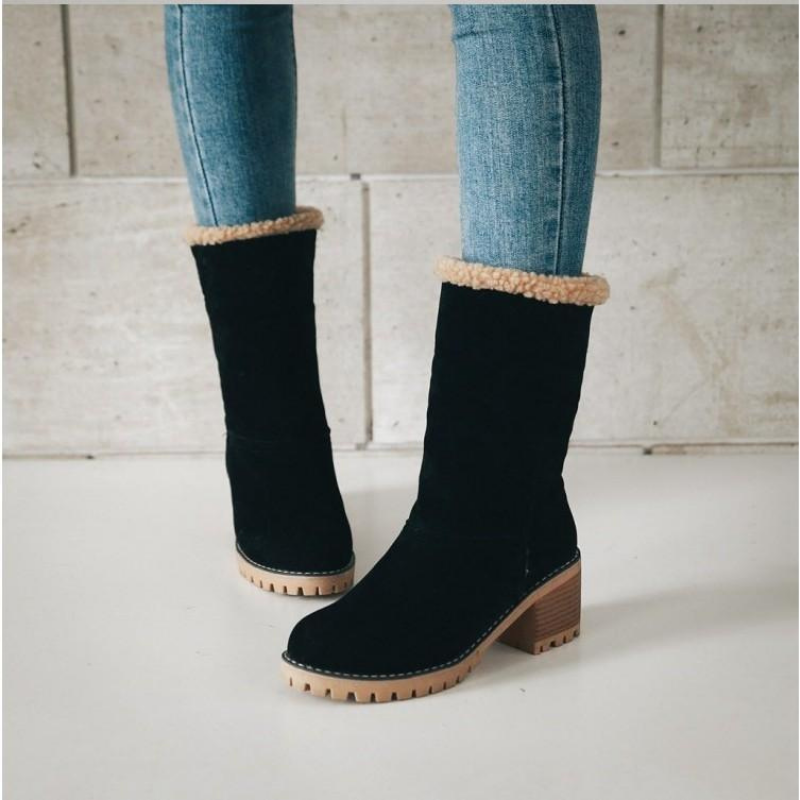 Damen Winterstiefeletten mit Warmfutter und klappbarem Schaft – Bequeme und stilvolle Alltagsboots