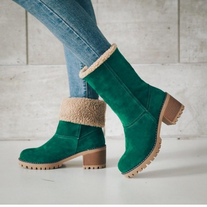 Damen Winterstiefeletten mit Warmfutter und klappbarem Schaft – Bequeme und stilvolle Alltagsboots