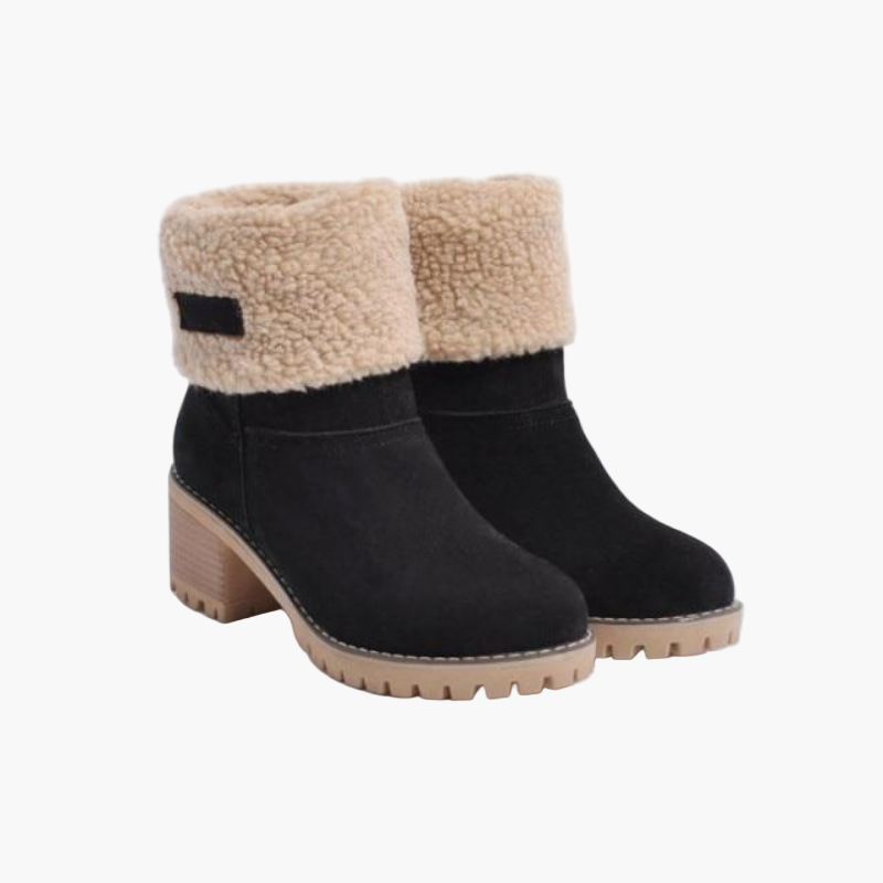 Damen Winterstiefeletten mit Warmfutter und klappbarem Schaft – Bequeme und stilvolle Alltagsboots