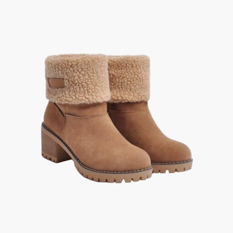 Damen Winterstiefeletten mit Warmfutter und klappbarem Schaft – Bequeme und stilvolle Alltagsboots