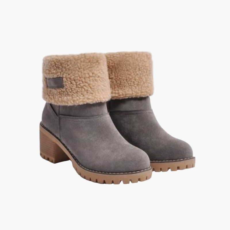 Damen Winterstiefeletten mit Warmfutter und klappbarem Schaft – Bequeme und stilvolle Alltagsboots