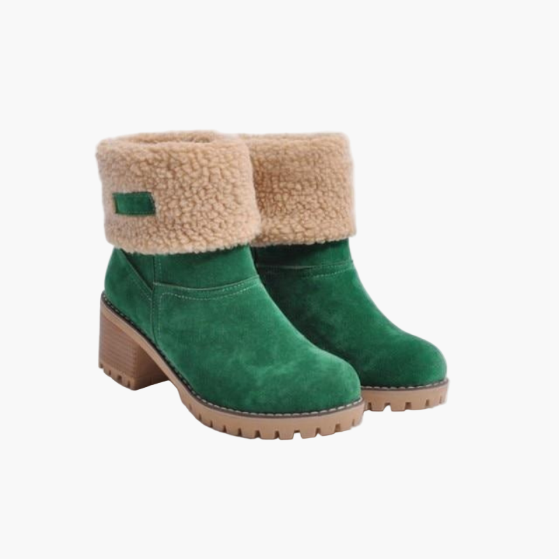 Damen Winterstiefeletten mit Warmfutter und klappbarem Schaft – Bequeme und stilvolle Alltagsboots