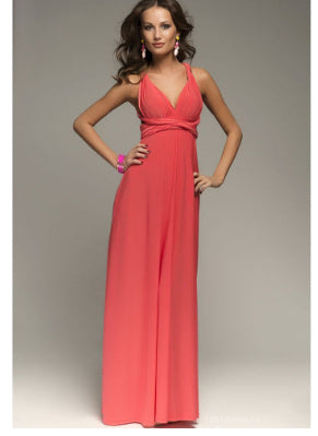 Damen Maxikleid mit Rückenfreiem Design – Elegantes Abendkleid, vielseitig tragbar, Partykleid
