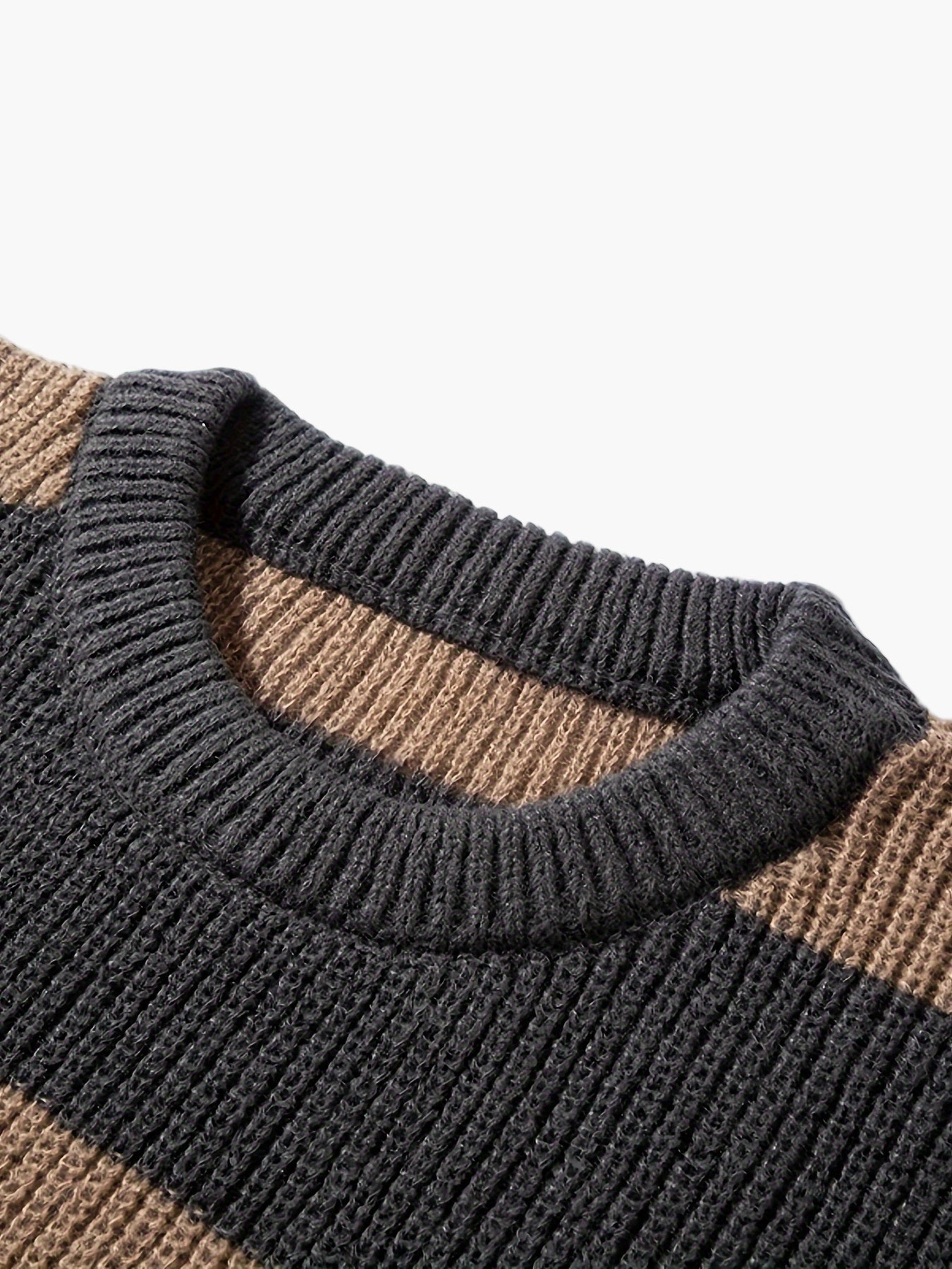 Herren Strickpullover im lässigen Streifen-Design für Herbst und Winter