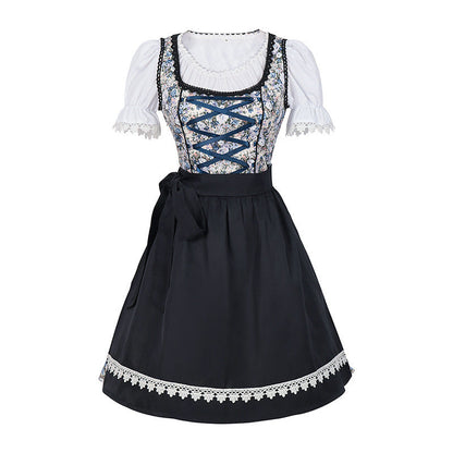 Damen Dirndl Kleid im traditionellen Trachtenstil für Oktoberfest und Bühnenauftritte