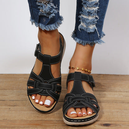Zoe – Vintage Wedgesandalen in Übergrößen