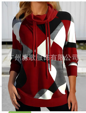 Tara – Modischer bedruckter Rollkragenpullover
