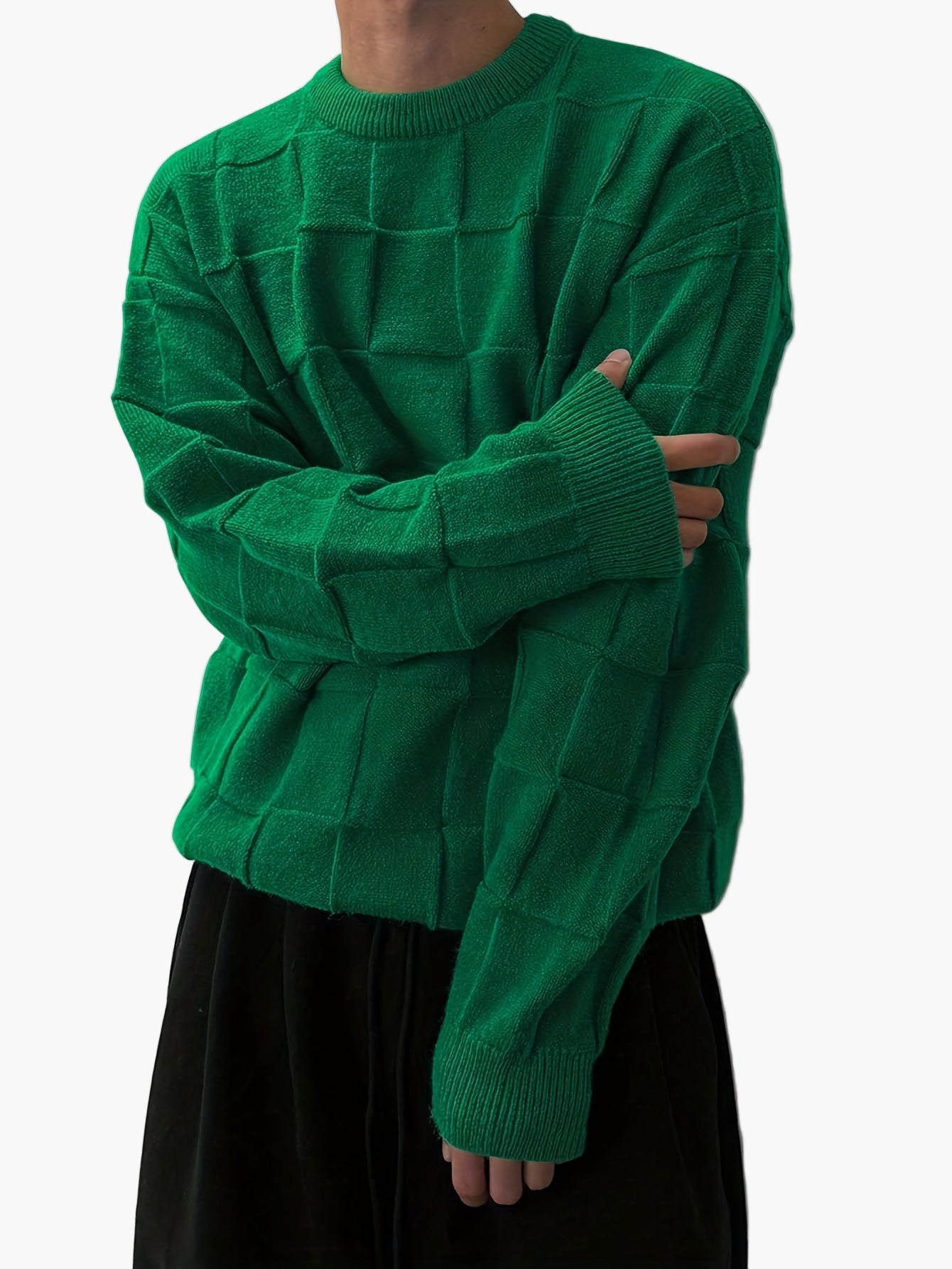 Herren Streetwear Pullover – Strukturierter Oversize Strickpullover für Herbst und Winter