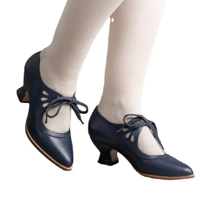 Stephanie – Elegante Schnürstiefeletten mit hohem Absatz