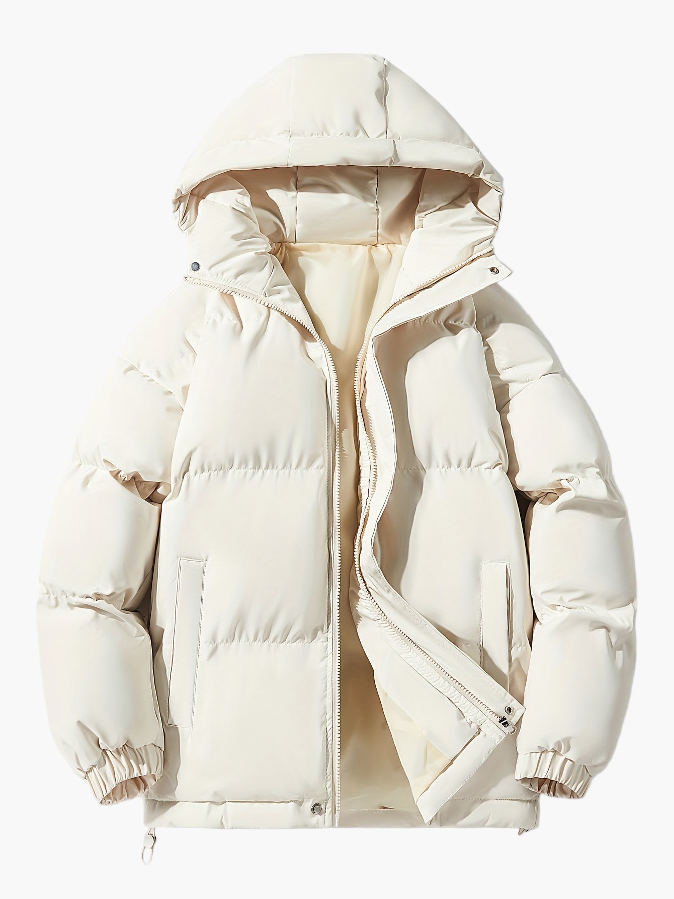 Herren Winter Steppjacke mit Kapuze – Bequemer Casual Puffer für Herbst & Winter Outdoor